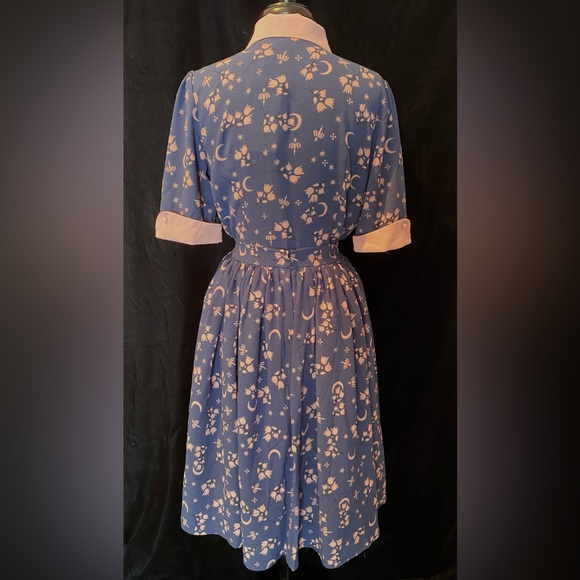 Collectif Eleanor Moonflower Blouse & Skirt Set, US Women’s Size 10 - Picture 7 of 15